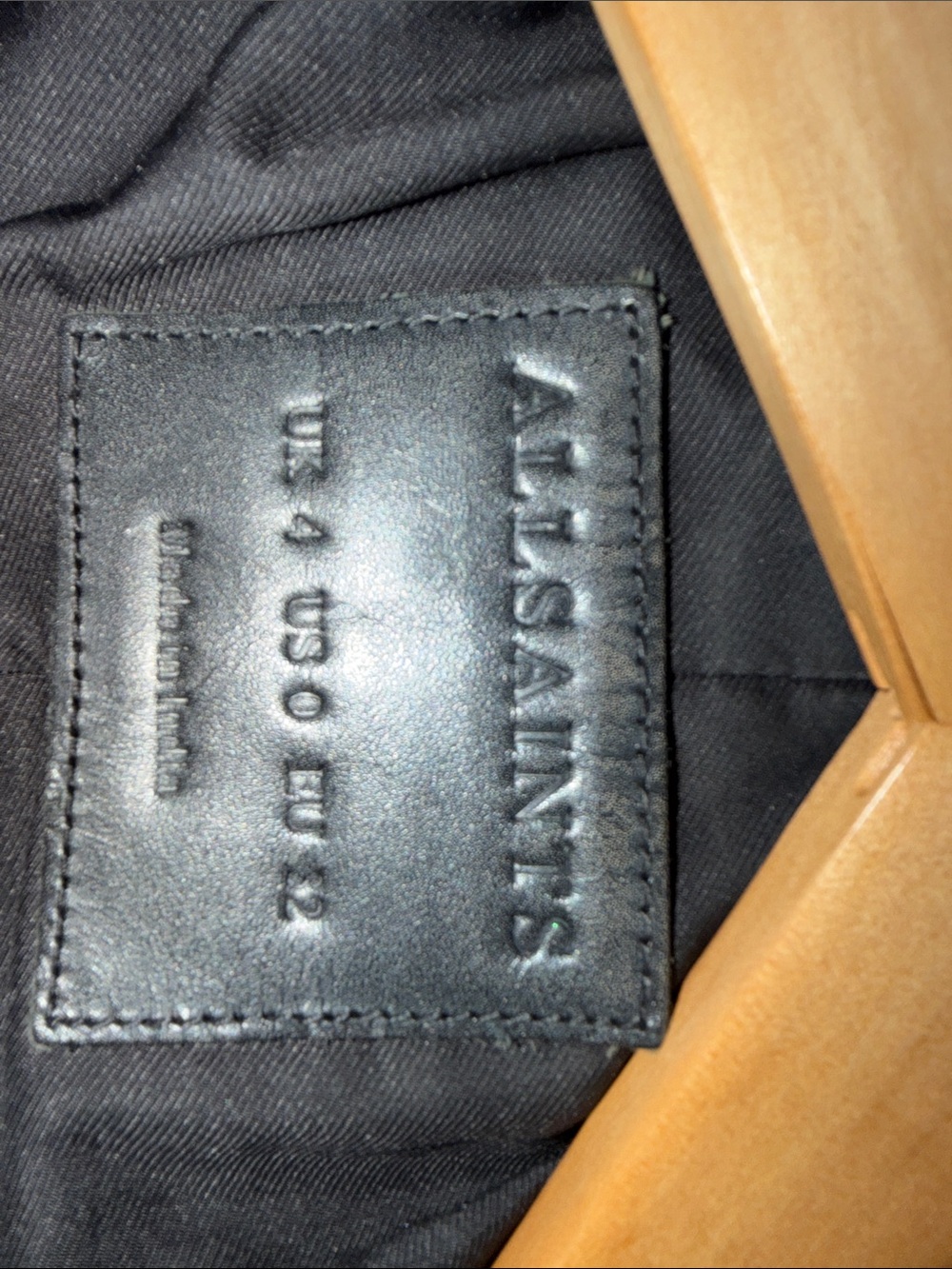 All Saints Bailey Lamb Leather Quilted Puffer Bomber Jacket Size 0 ALLSAINTS - Picture 2 of 5